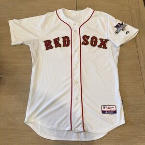 Authentic Boston Red Sox 2014 GOLD Pedroia 2013 WS Champs Majestic Jersey 44